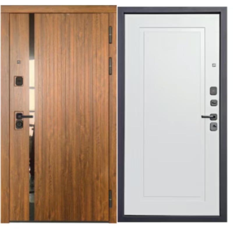 Товсті двері з нержавіючої сталі в стилі Grain